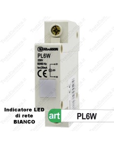 Indicatore LED Bianco di presenza di tensione di rete