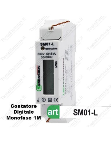 Misuratore di consumi elettrici da quadro elettrico