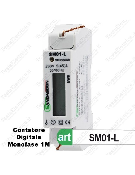 Misuratore di consumi elettrici da quadro elettrico