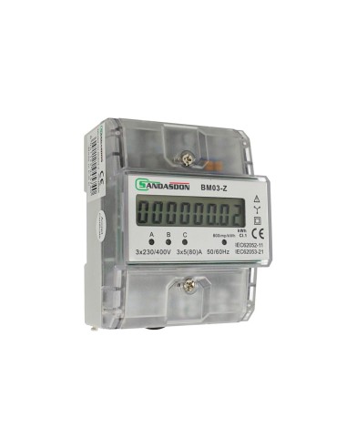 Contatore trifase guida din