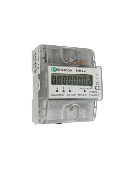 Contatore trifase guida din