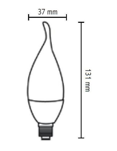 Lampadina a led  colpo di vento 4  Watt E14 DGK