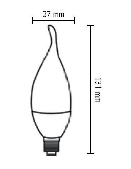 Lampadina a led  colpo di vento 4  Watt E14 DGK