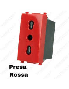 Presa rossa compatibile vimar plana