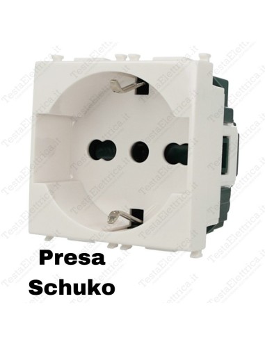 Presa schuko compatibile vimar plana