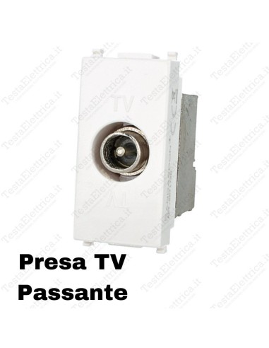 Presa tv passante compatibile vimar plana
