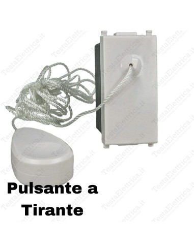 Pulsante a tirante compatibile vimar plana 