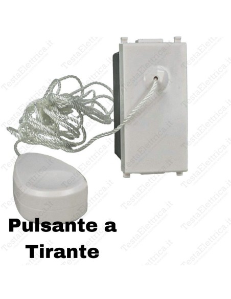 Pulsante a tirante compatibile vimar plana 