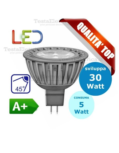Lampada led GU5,3 MR16 12V 5W spot Wiva