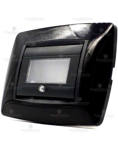 completo con placca nera in ABS serie TRAPEZIUM	