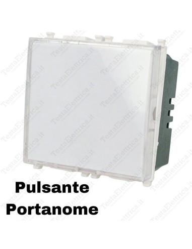Pulsante portanome compatibile Vimar Plana