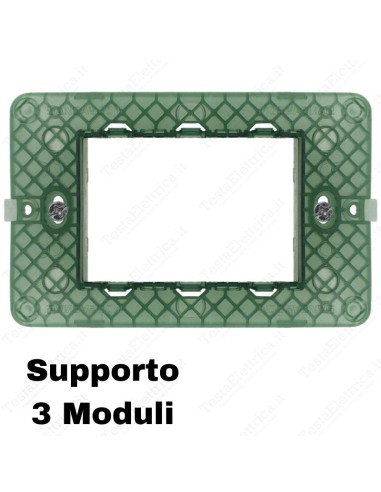 Supporto compatibile Vimar Plana 3 moduli