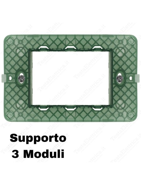 Supporto compatibile Vimar Plana 3 moduli