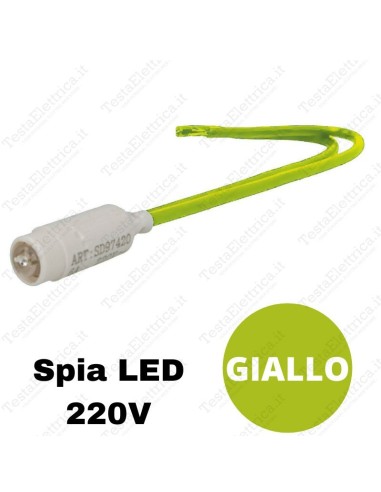 Spia Led per moduli Vimar Plana e Arkè colore giallo 220v sandasdon