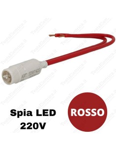 Spia Led per moduli Vimar Plana e Arkè colore rosso 220v sandasdon