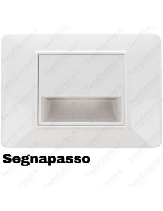 Segnapassi LED cornice bianca compatibile 503 vimar plana	