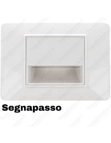Segnapassi LED cornice bianca compatibile 503 vimar plana	