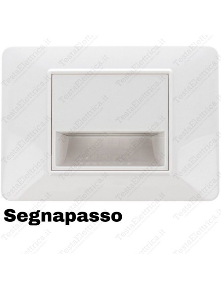 Segnapassi LED cornice bianca compatibile 503 vimar plana	