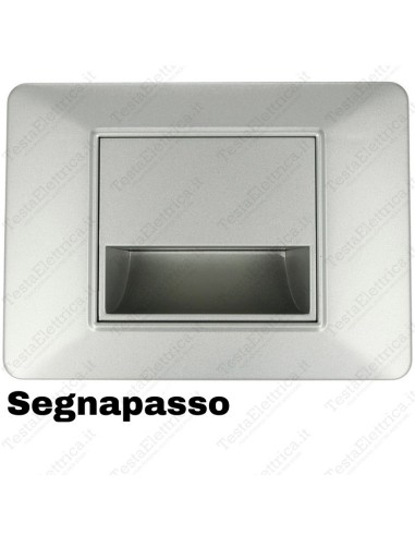 Segnapassi LED cornice grigia compatibile 503 plana
