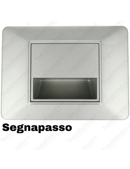 Segnapassi LED cornice grigia compatibile 503 plana