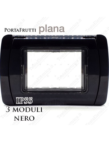 Coperchio 3 posti IP55 compatibile Vimar Plana