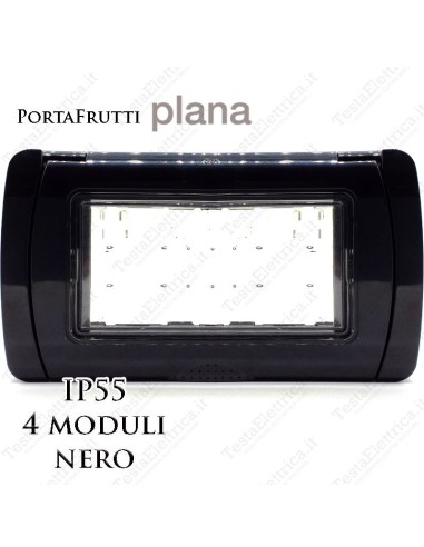 Coperchio 4 posti IP55 compatibile Vimar Plana
