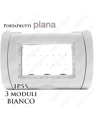Portello 3 posti IP55 compatibile Plana Vimar