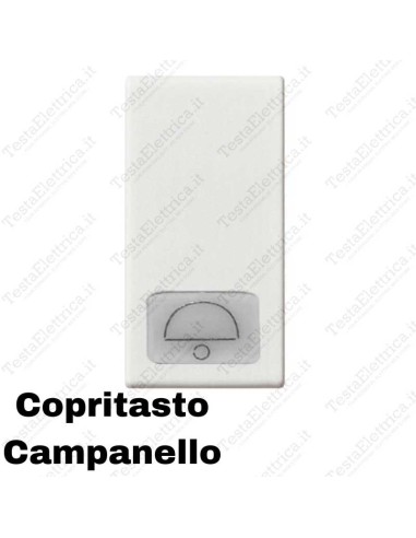 Copritasto illuminabile simbolo campanello compatibile con serie Vimar Plana
