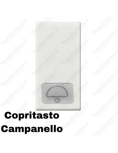 Copritasto illuminabile simbolo campanello compatibile con serie Vimar Plana