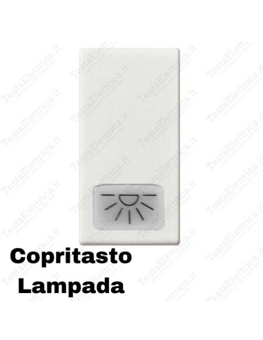 Copritasto illuminabile simbolo lampada compatibile con serie Vimar Plana
