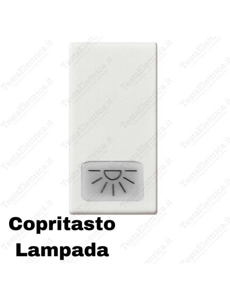 Copritasto illuminabile simbolo lampada compatibile con serie Vimar Plana