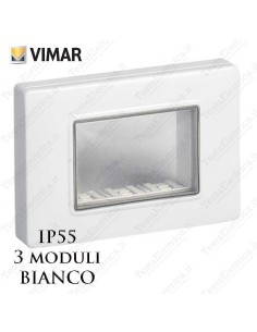 Vimar 14943.01 Calotta ip55 bianca 3 moduli Plana Arkè Eikon 