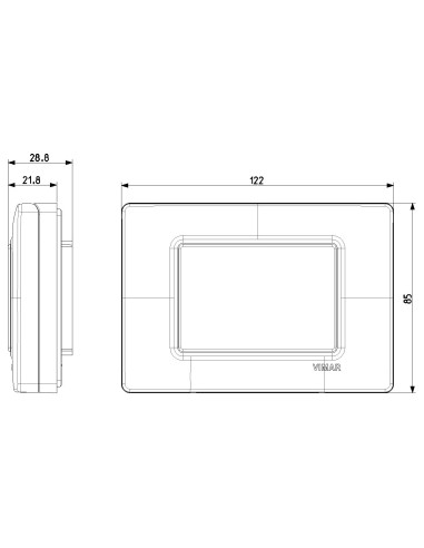 Vimar 14943.01 Calotta ip55 bianca 3 moduli Plana Arkè Eikon 