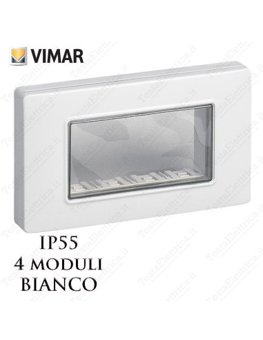 Calotta 4 posti IP55 bianca  Vimar Plana Arkè Eikon