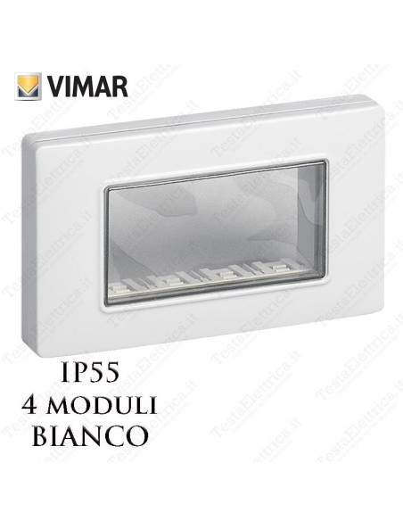 Calotta 4 posti IP55 bianca  Vimar Plana Arkè Eikon