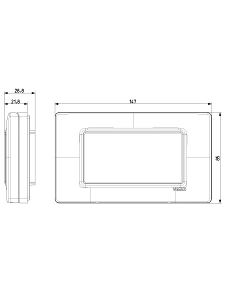 Calotta 4 posti IP55 bianca  Vimar Plana Arkè Eikon