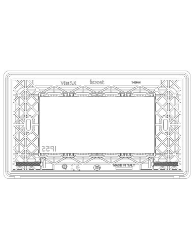 Calotta 4 posti IP55 grigio Vimar Plana Arkè Eikon