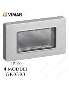 Calotta 4 posti IP55 grigio Vimar Plana Arkè Eikon
