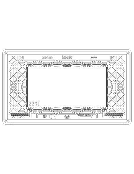 Calotta 4 posti IP55 granito Vimar Plana Arkè Eikon