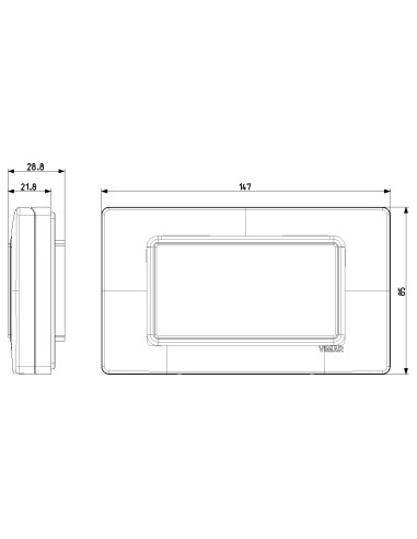Calotta 4 posti IP55 granito Vimar Plana Arkè Eikon