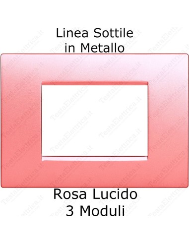 placca rosa in metallo compatibile bticino living light AIR