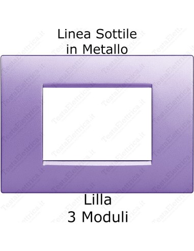 placca lilla in metallo compatibile bticino living light AIR