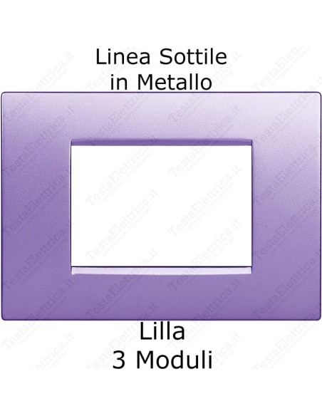 placca lilla in metallo compatibile bticino living light AIR