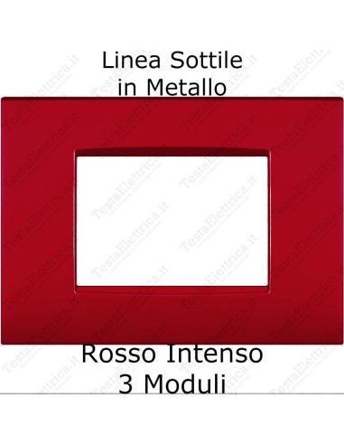 placca rossa in metallo compatibile bticino living light AIR