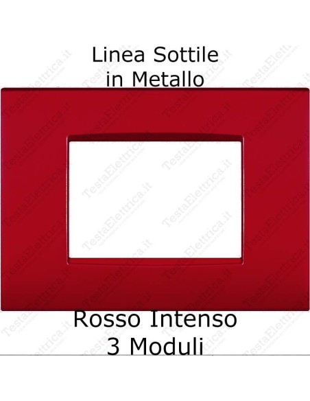 placca rossa in metallo compatibile bticino living light AIR