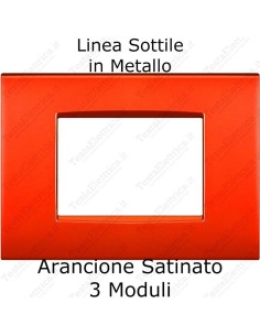 placca arancione in metallo compatibile bticino living light AIR