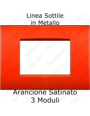 placca arancione in metallo compatibile bticino living light AIR