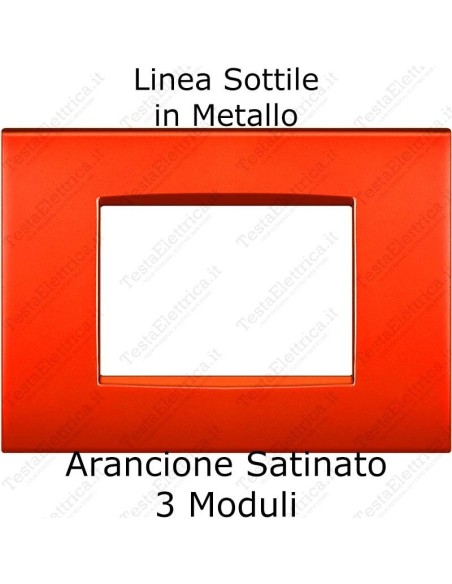 placca arancione in metallo compatibile bticino living light AIR