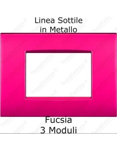placca Fucsia  in metallo compatibile bticino living light AIR