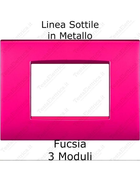placca Fucsia  in metallo compatibile bticino living light AIR